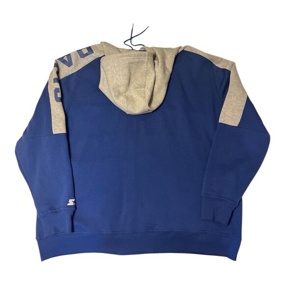 Los Angeles Rams Blue Full Zip Hoodie Men’s 4XL Starter NFL Sweatshirt - Picture 16 of 16